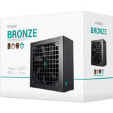 Deepcool Gamerstorm Pf600x 80 Plus Bronze 600w Non Modular Atx12v Long Life 120mm Fan Sleeved Cables Premium Elerolytic Capacitors Black
